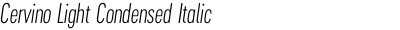 Cervino Light Condensed Italic